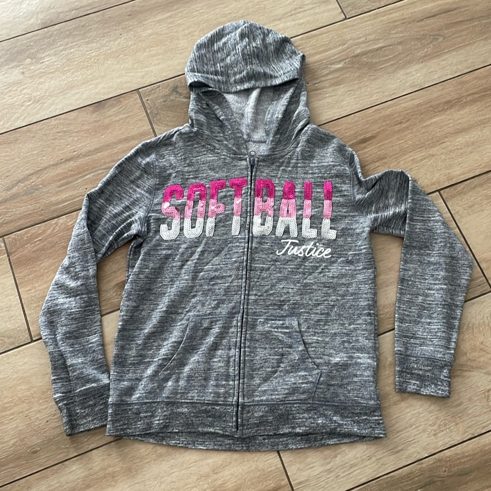 Justice softball jacket size 12/14